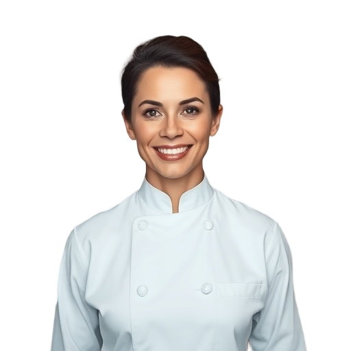 A person smiling to the camera with a white background looking like