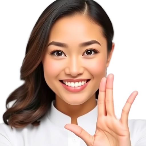 A person smiling to the camera with a white background looking like