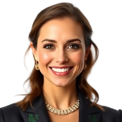 A person smiling to the camera with a white background looking like