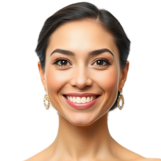 A person smiling to the camera with a white background looking like