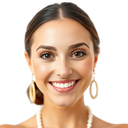 A person smiling to the camera with a white background looking like