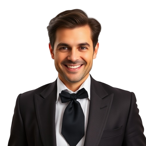 A person smiling to the camera with a white background looking like