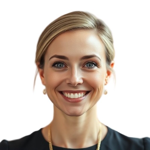 A smiling guest representing premium hospitality, luxury hotel testimony with warm eyes; blurred elegant background bokeh on a white background looking like