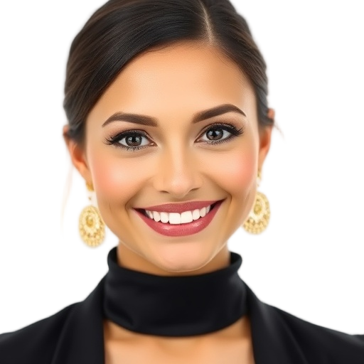 A person smiling to the camera with a white background looking like