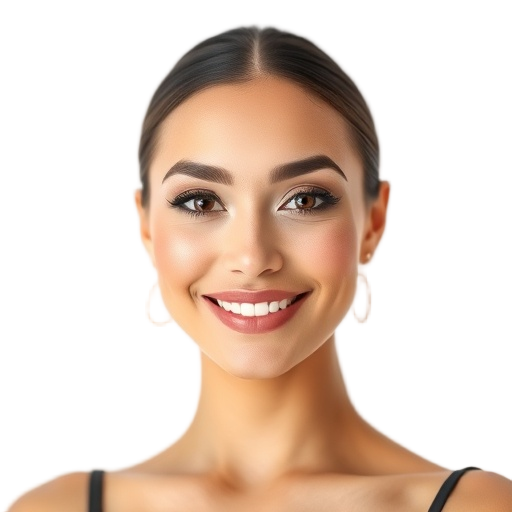 A person smiling to the camera with a white background looking like