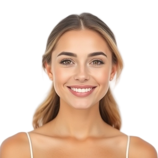 A person smiling to the camera with a white background looking like