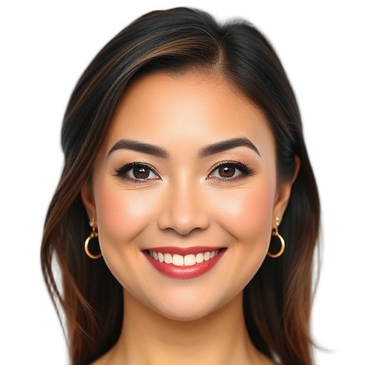 A person smiling to the camera with a white background looking like