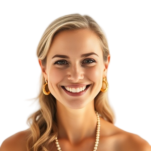 A person smiling to the camera with a white background looking like