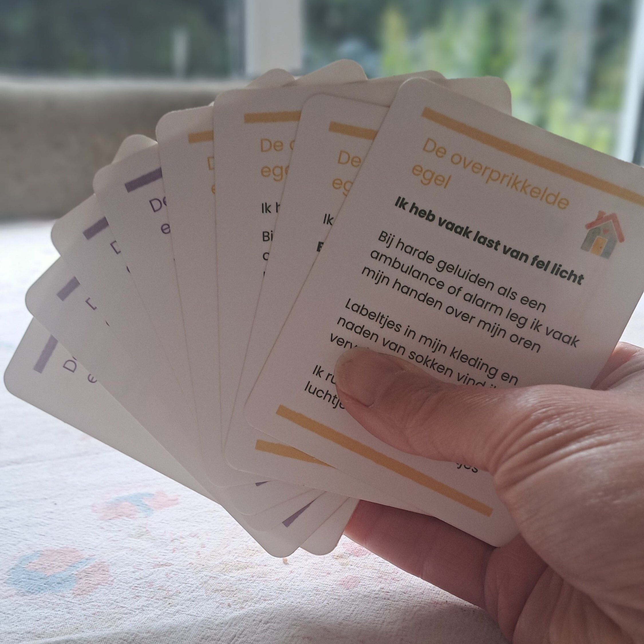 Kwartet van de overprikkelde egel uit het spel Het HSP Kwartet