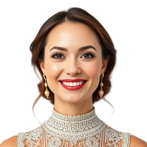 A person smiling to the camera with a white background looking like
