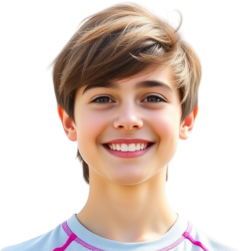 A person smiling to the camera with a white background looking like