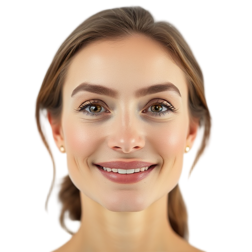 A person smiling to the camera with a white background looking like