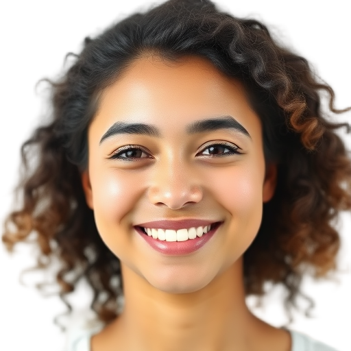 A person smiling to the camera with a white background looking like