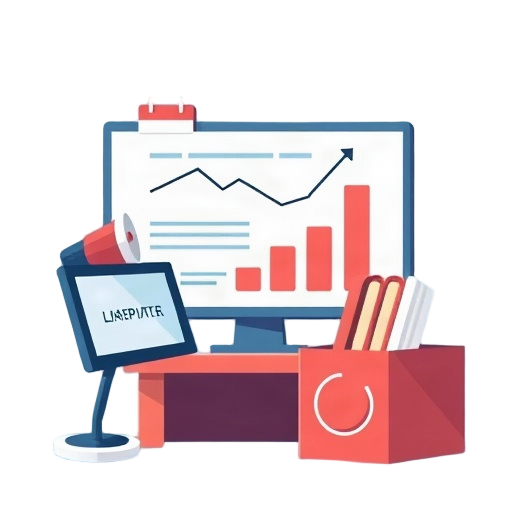 Carefully describe an image in great detail that needs to be generate, use quotes to split visual things. "Marketing analysis kit""Konverteren""Klantgedrag""