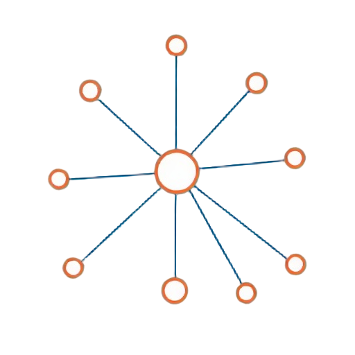 Carefully describe an image in great detail that needs to be generate, use quotes to split visual things. " "Network nodes" "group mapping" "smart teacher" "with outline"