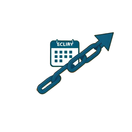 "breaking chain" "sun burst" "calendar grid" "human silhouette" "forward arrow" "daily activation", Carefully describe an image in great detail that needs to be generate, use quotes to split visual things.
