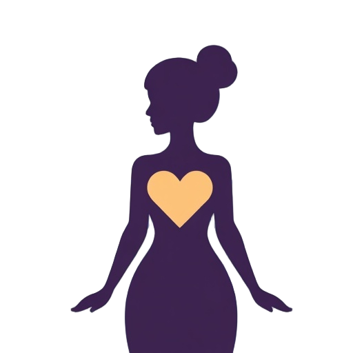 "woman silhouette" "body compass" "soft waves" "heart center"