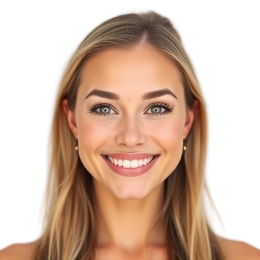 A person smiling to the camera with warm confident eyes and relaxed posture with a white background looking like