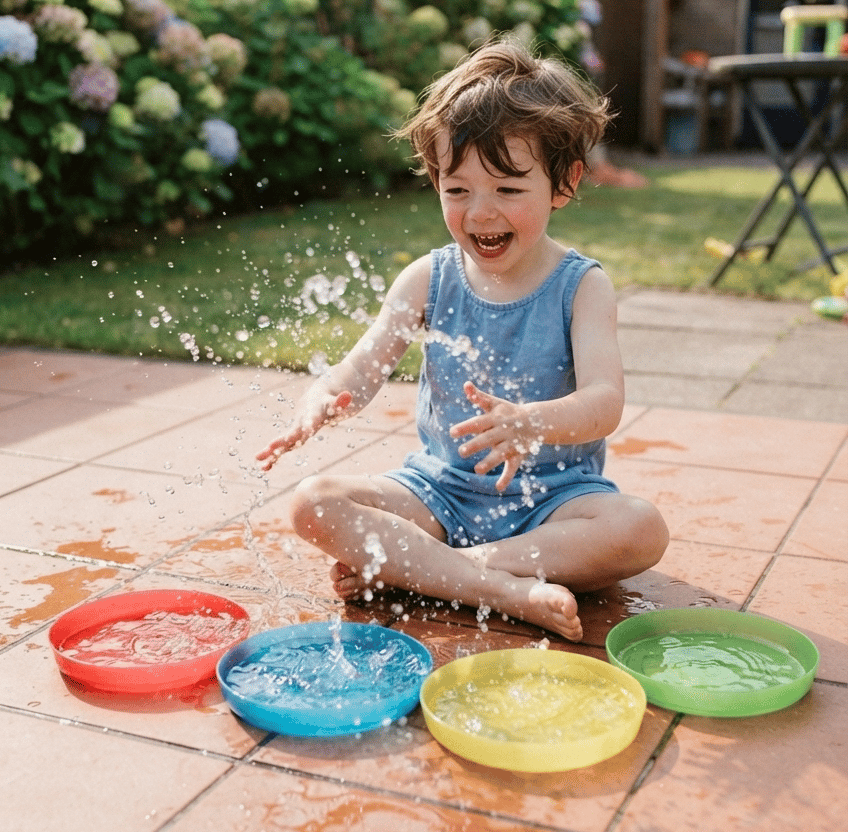 Kind speelt onder water als voorbereiding op de eerste zwemles
