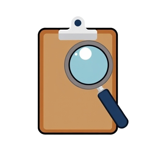 "clipboard" "magnifier" "shield"