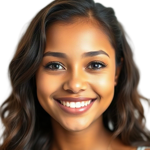 A person smiling to the camera with a white background looking like