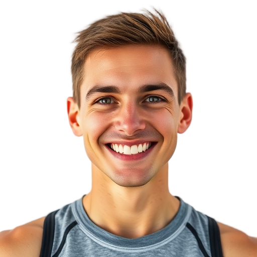 A person smiling to the camera with a white background looking like