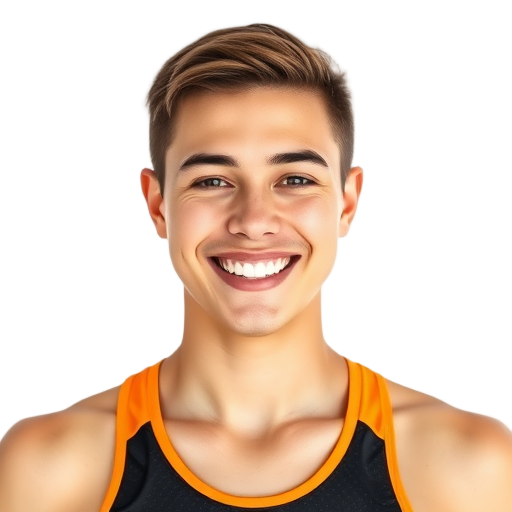 A person smiling to the camera with a white background looking like