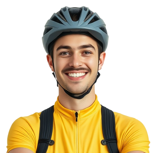 A person smiling to the camera with a white background looking like