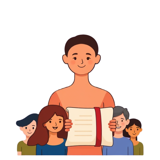 "human silhouette" "energy waves" "mind and body" "growth arrows" "certificate scroll" "group of people" "calm expression"