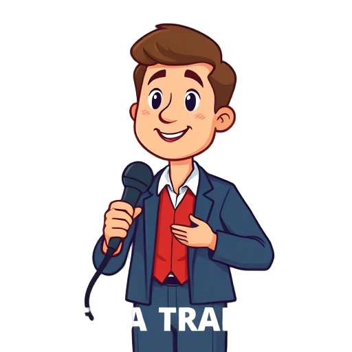 Een zelfverzekerde spreker met een microfoon.
