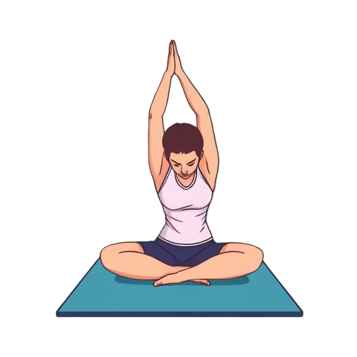 Person stretching on a yoga mat.