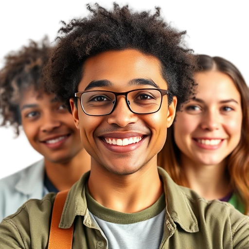 A person smiling to the camera with a white background looking like