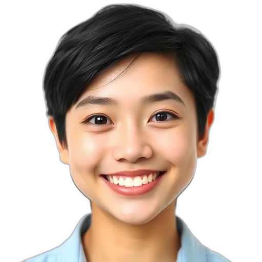 Een glimlachend persoon met een witte achtergrond.