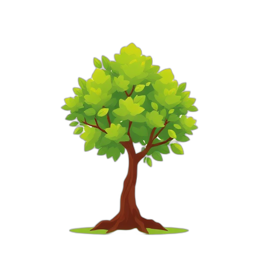 Een serene boom met levendige groene bladeren.