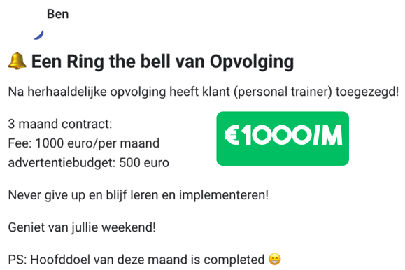 Ring the Bell moment
