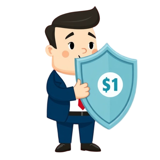 "businessperson" "piggy bank" "shield"