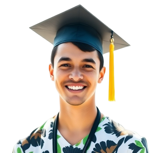 A person smiling to the camera with a white background looking like