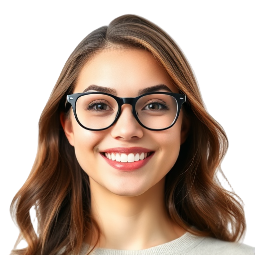 Een glimlachend persoon met een witte achtergrond.