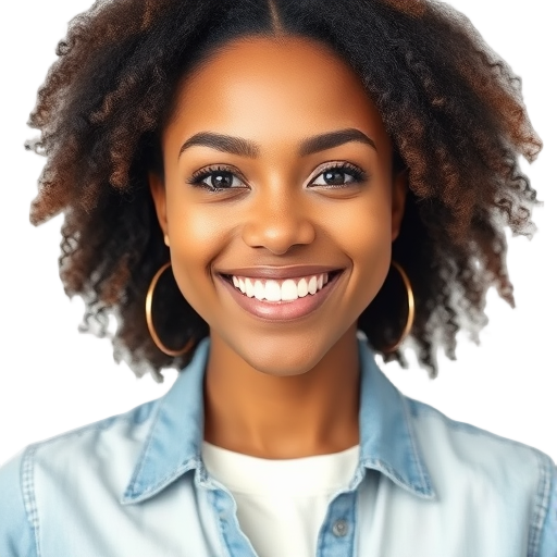 Een persoon glimlachend naar de camera met een witte achtergrond.