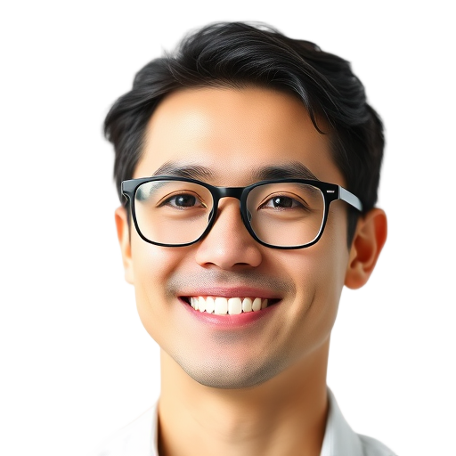 Een lachende persoon met een witte achtergrond.