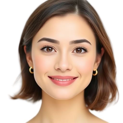 A person smiling to the camera with a white background looking like
