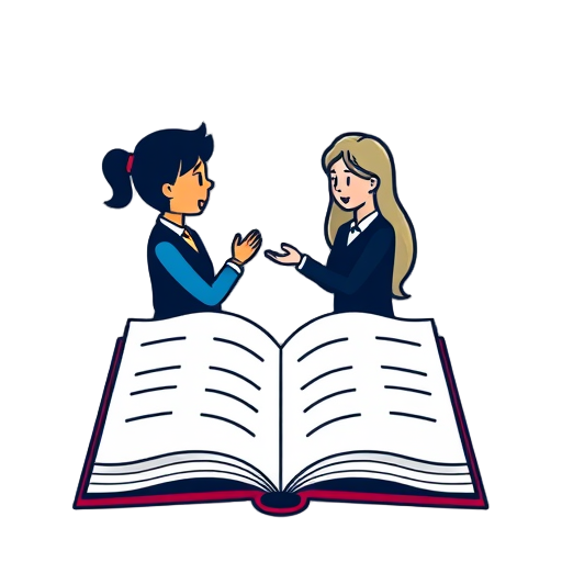 Twee mensen die samenwerken boven een open boek.