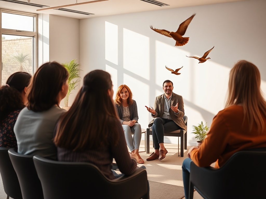 A serene coaching scene