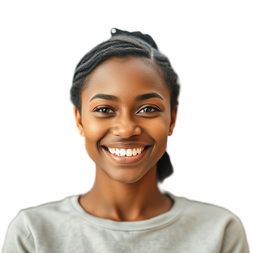 A person smiling to the camera with a white background looking like
