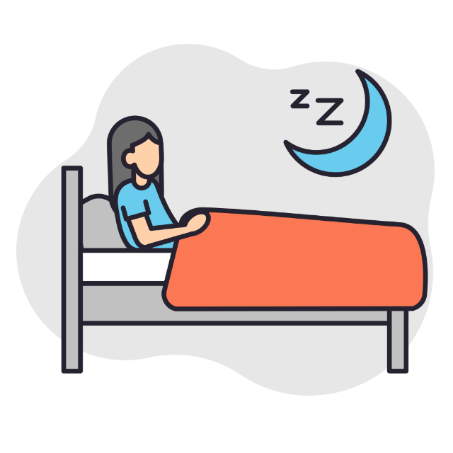 illustratie van iemand die wakker ligt
