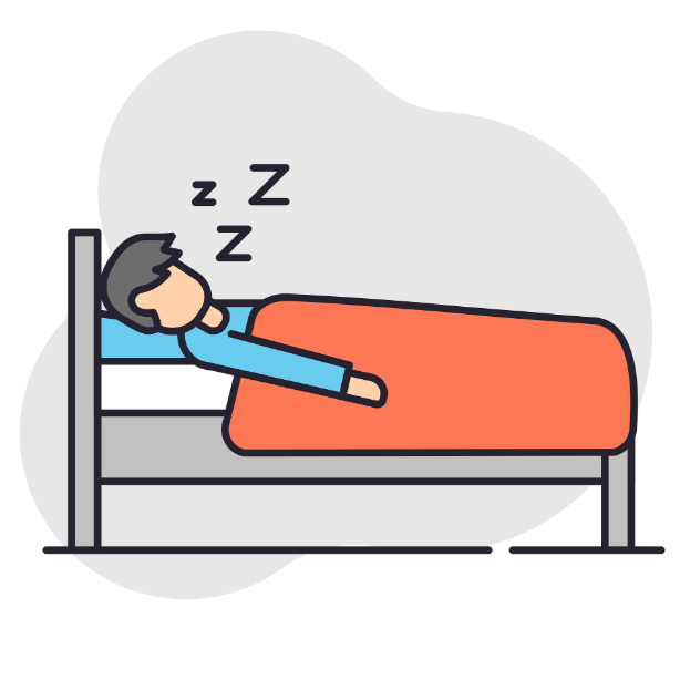 illustratie van iemand die slaapt