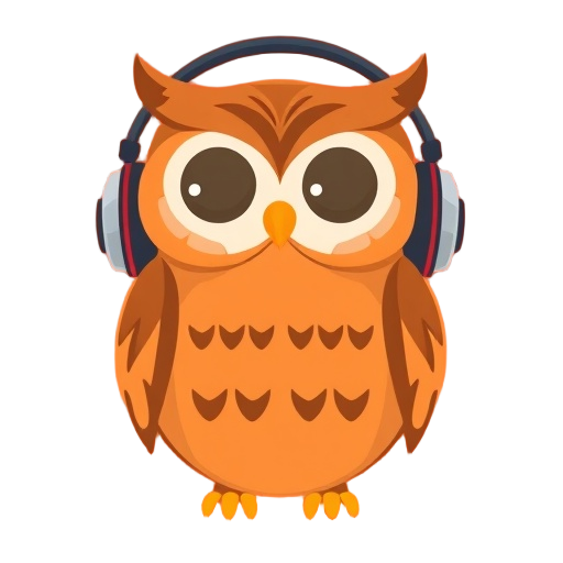 "calm owl" "headphones" "microphone"