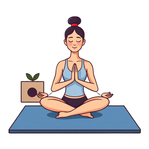 Een persoon die mediteert op een yogamat.