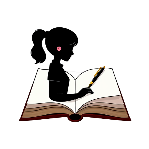 "open book" "heart symbol" "female silhouette" "pen writing" "bright light"