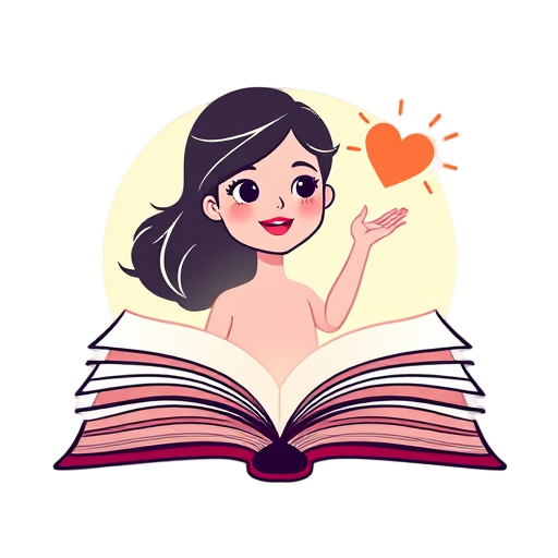 "open book" "glowing heart" "inspiring woman"